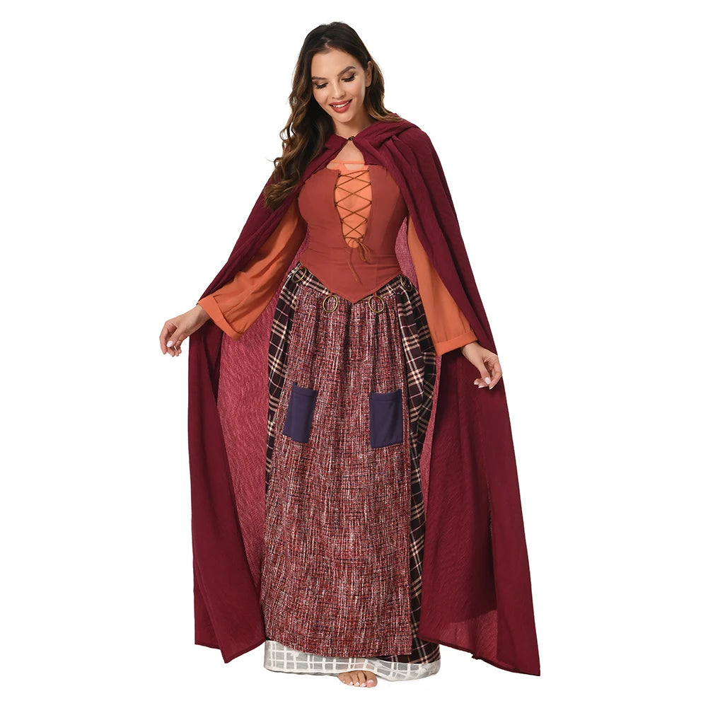 Hocus Pocus Movie Sanderson Sisters Witch Costumes Cosplay Outfits Halloween