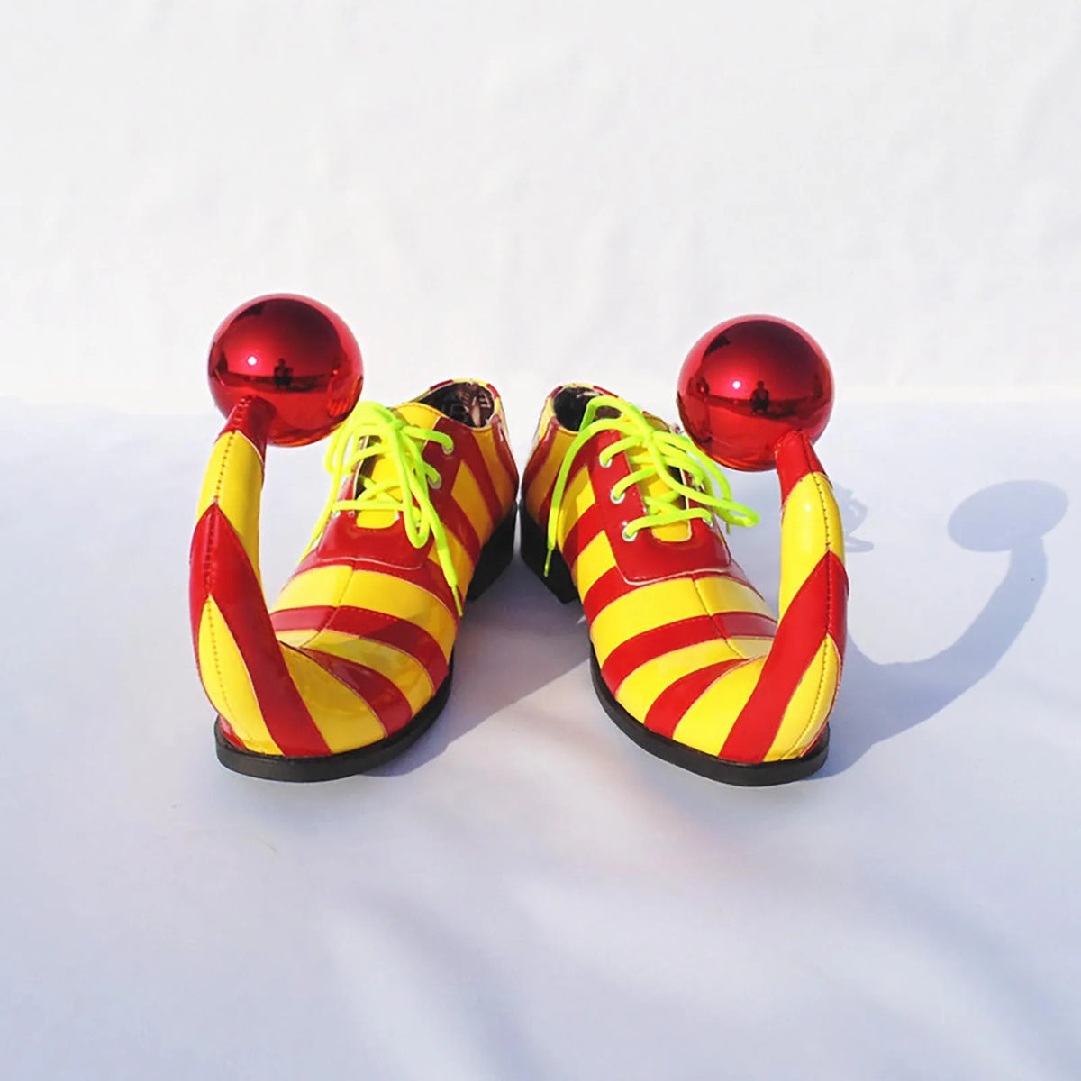 Adults Clown Shoes with Red Balls Circus Cosplay Performance Costume Accessories