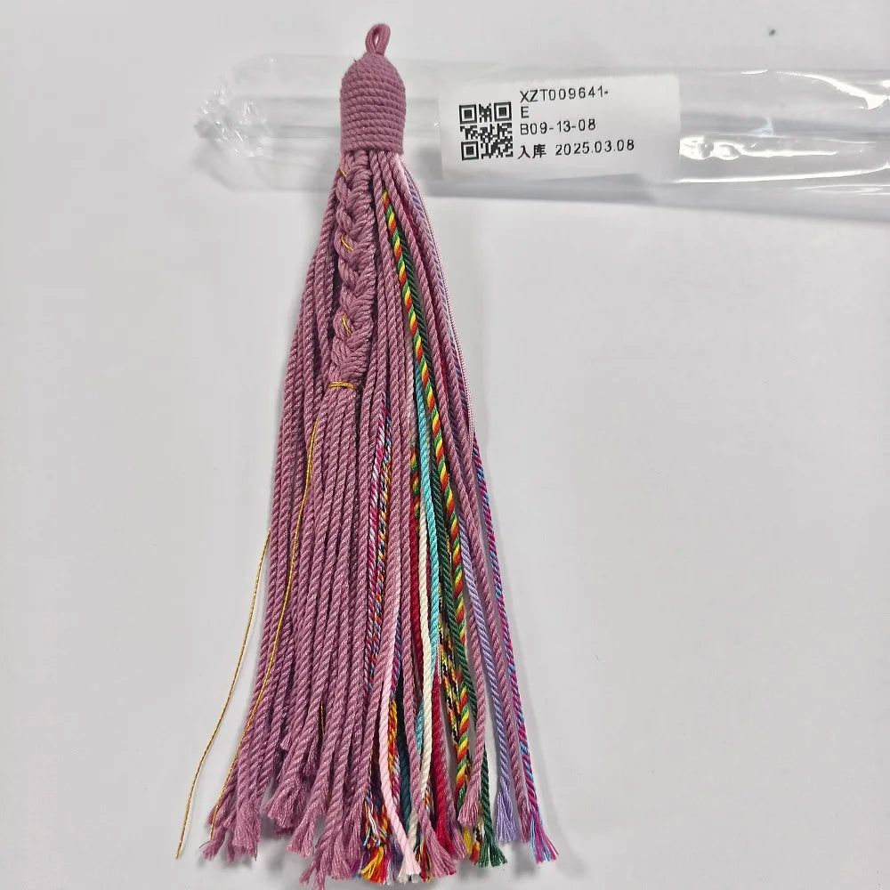 11cm Hand Twisted Cotton Thread Tibetan Style Tassel DIY Bookmark Crafts Jewellery Making Accessories Pendant DIY Car Decoration