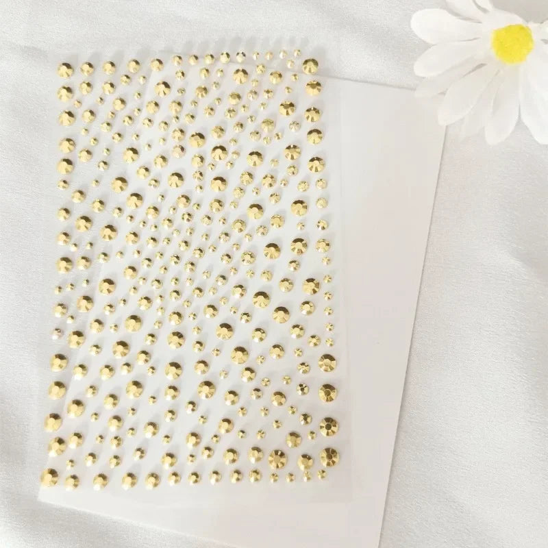 Golden Body Glittery Gem Stickers DIY Face Jewels Stickers