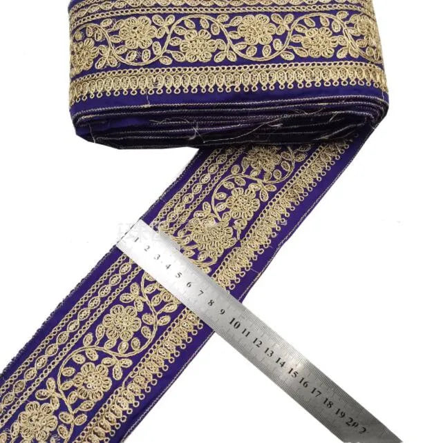 1 Yards Embroidered Rose Lace Trim Jacquard Ribbon DIY Craft Making Sewing Supplies