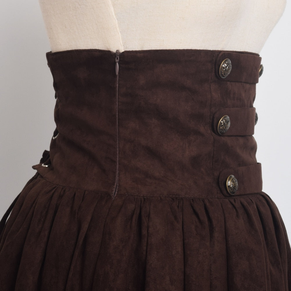 Renaissance Skirt Steampunk Victorian Empire High Waist