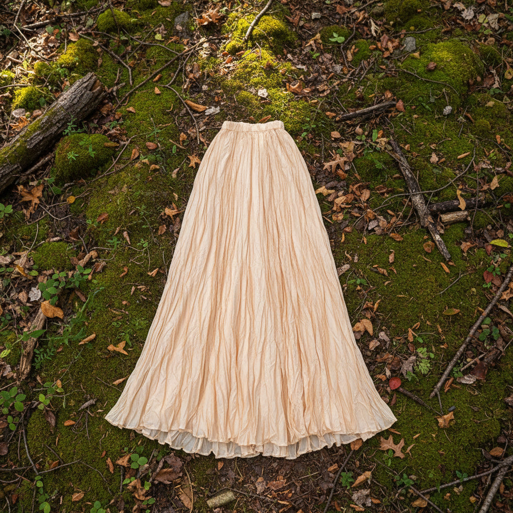 Crush Pleated Long Maxi Skirt Summer 15 Colours