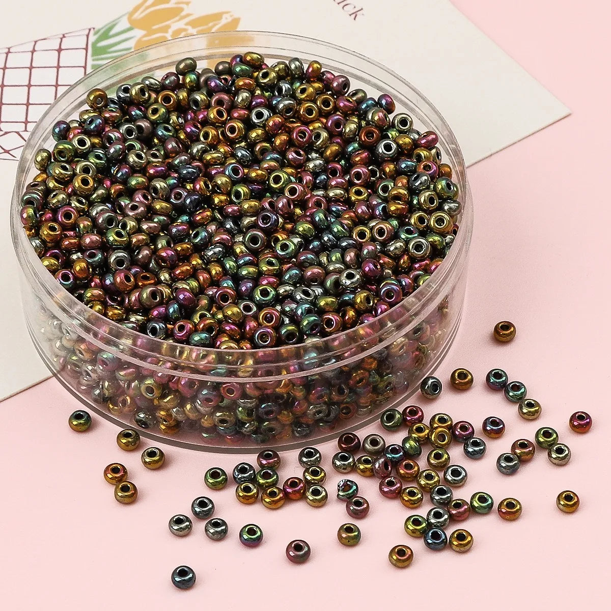 2 3 4mm Metallic Plated Glass Seed Beads Round Japanese Miyuki Seedbeads Loose Spacer Beads for Jewerly Making DIY Needlework