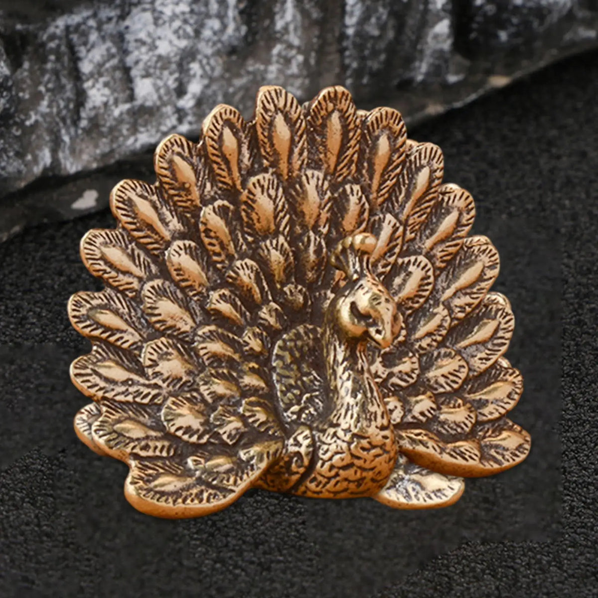 Brass Peacock Figurine