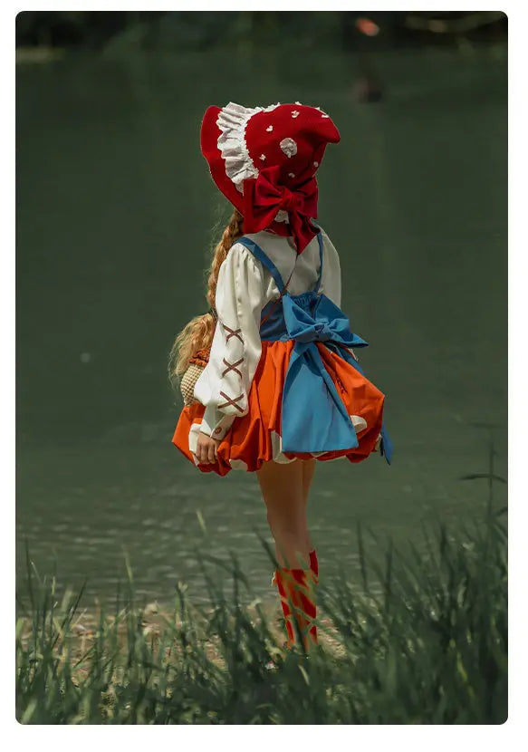 Handmade Little Red Mushroom Costume Set