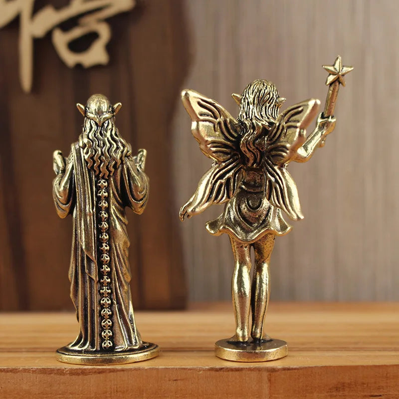 Brass Fae Figurines Tea Pets