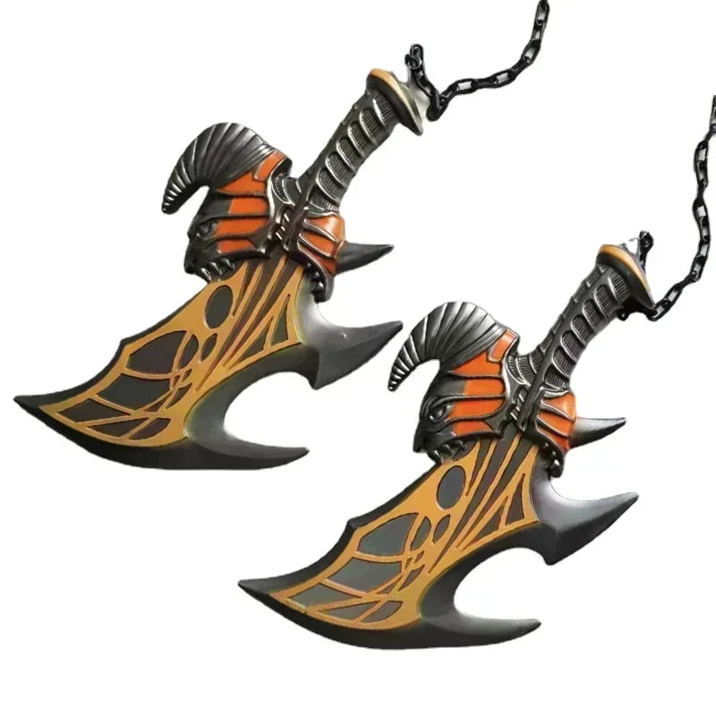 God of War Game Rubber Cosplay Props Guardian Shield Axes Blades Katana Sword