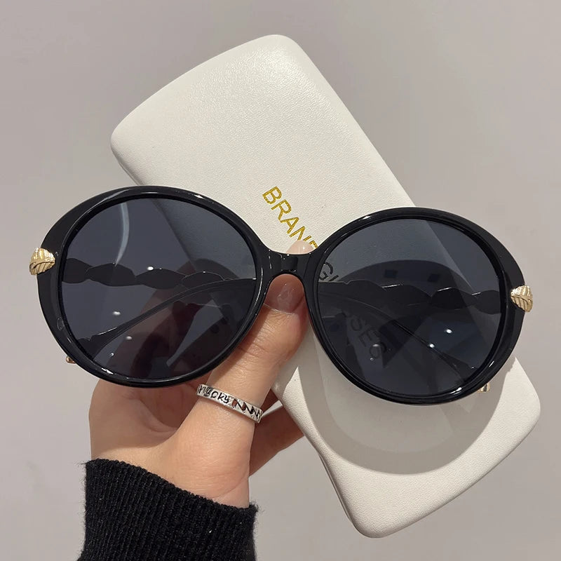 Shania's Round Sunglasses Oversized Vintage Shades
