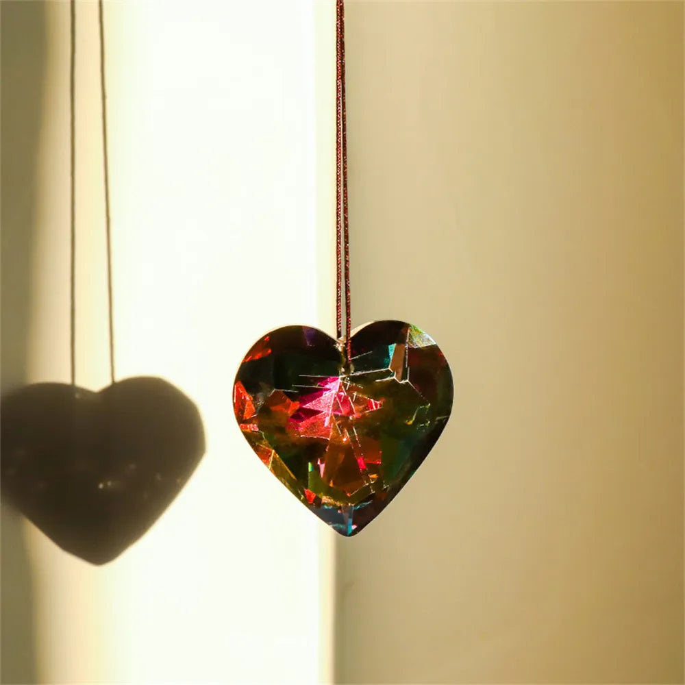 45mm Hanging Heart Sun Catcher Prism Rainbow Maker