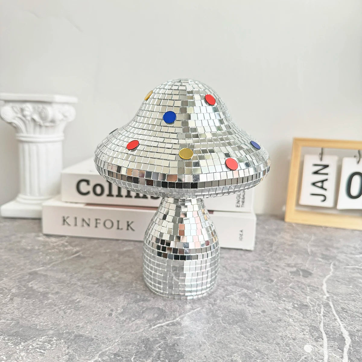 Disco Mushroom Mirror Ball Ornament Home Decor