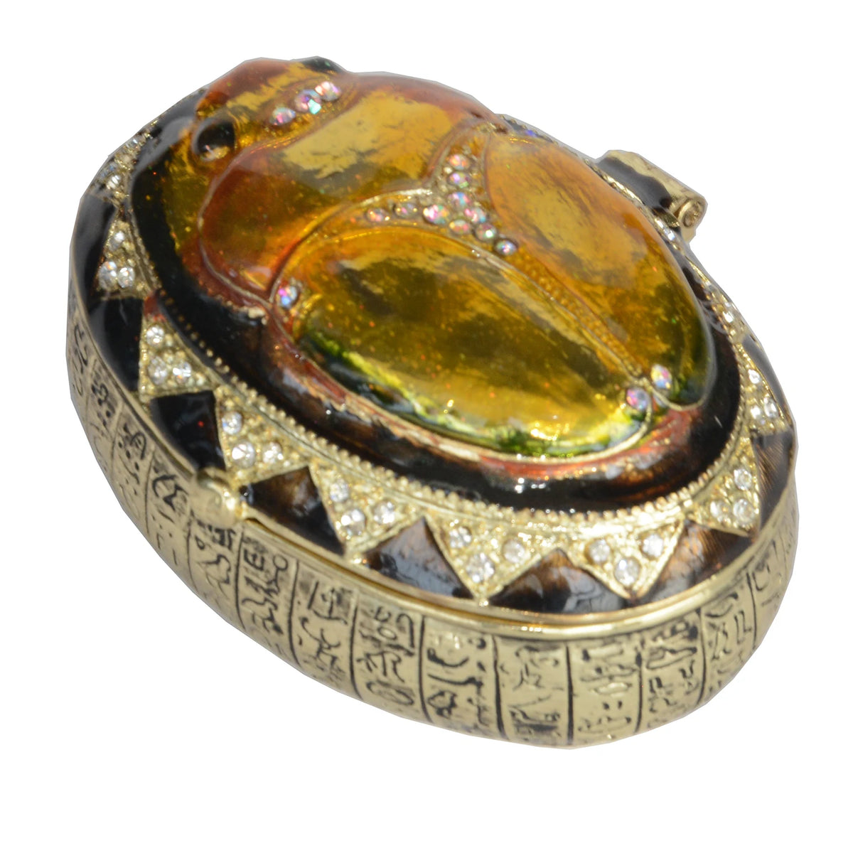 Egyptian Scarab Beetle Trinket Box Metal Crafts