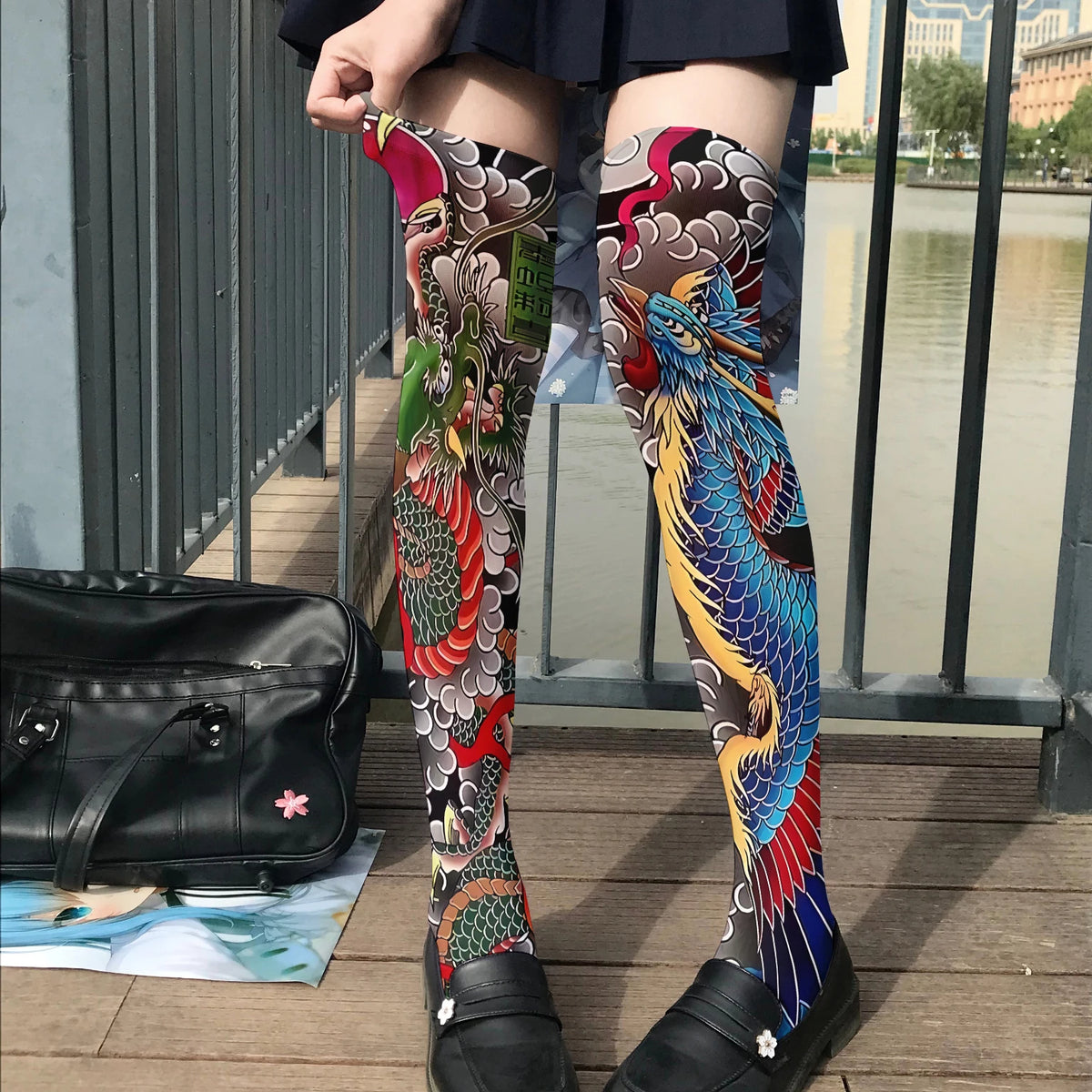 Floral and Fantasy Printed Stockings Long Socks
