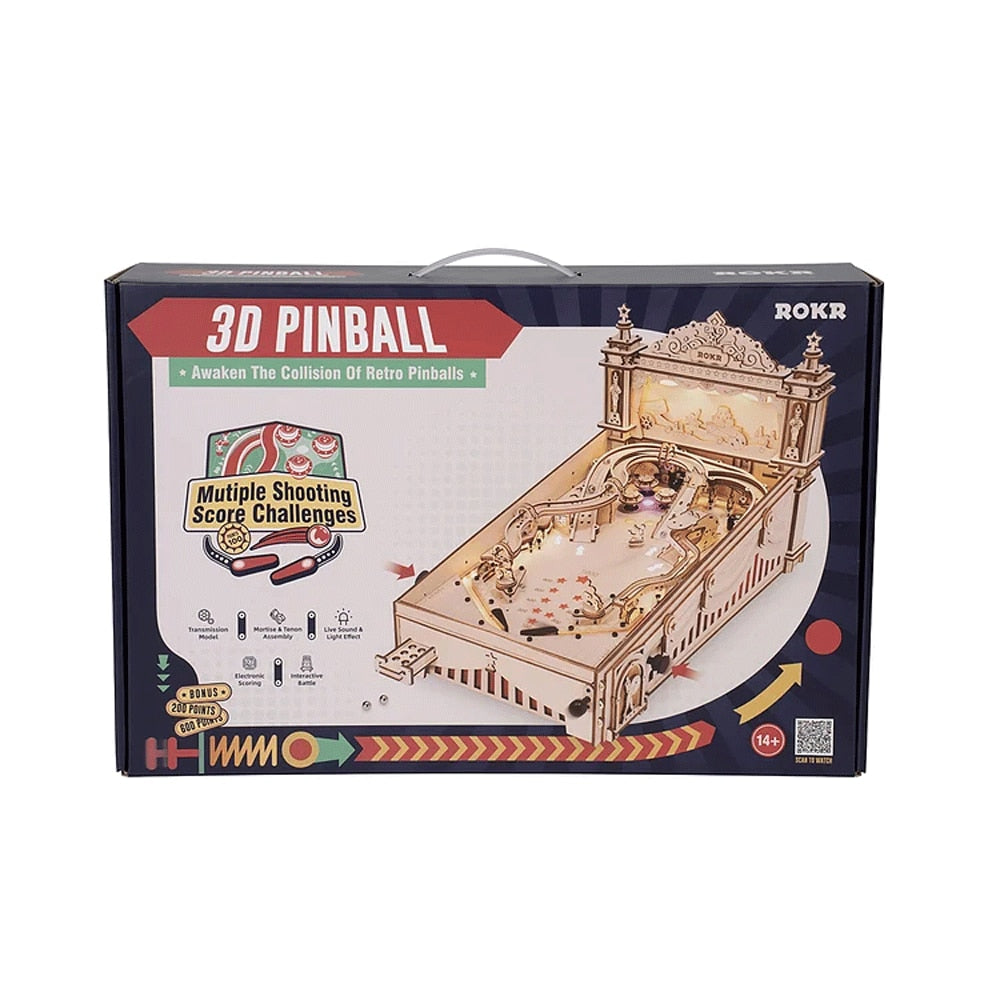Pinball Machine DIY Wooden Model Kit