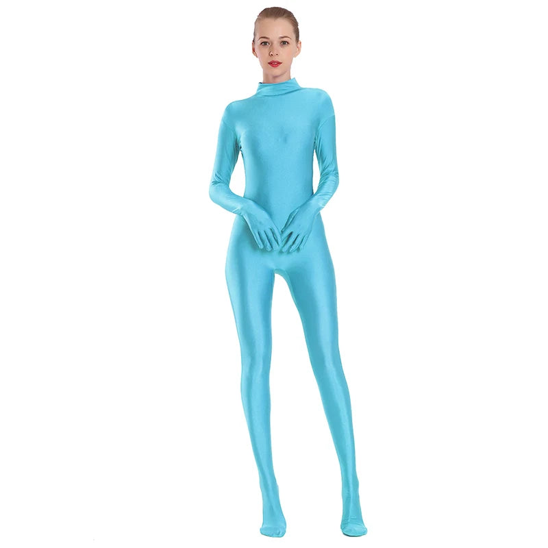 Cat Burglar Adult Spandex Full Body Zentai Footed Jumpsuit Unisex Bodysuit Unitard Halloween Costume
