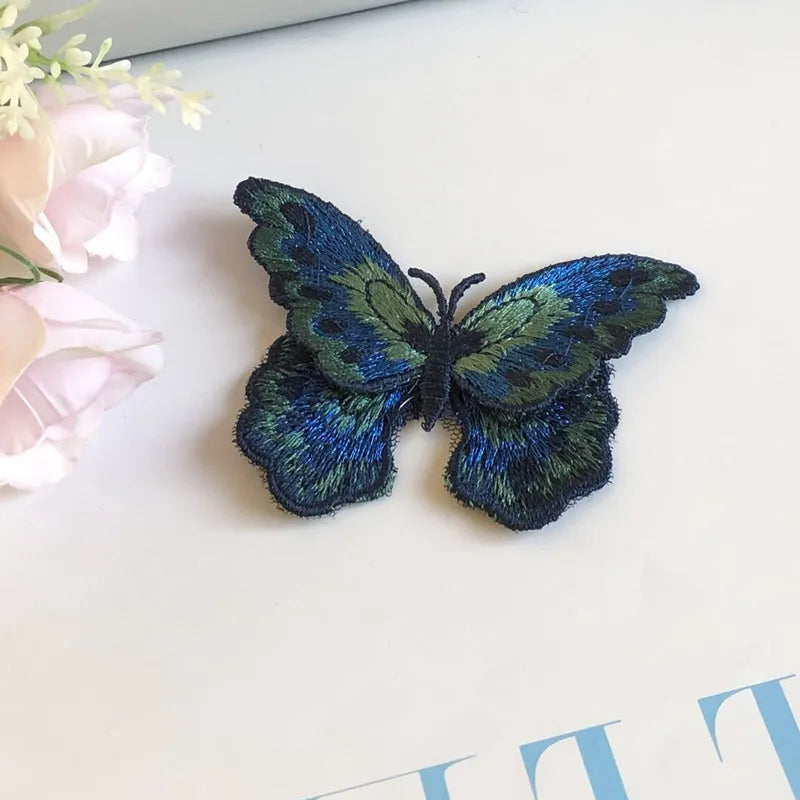 3Pcs Butterfly Embroidered Patches Appliqué Sewing DIY Crafts