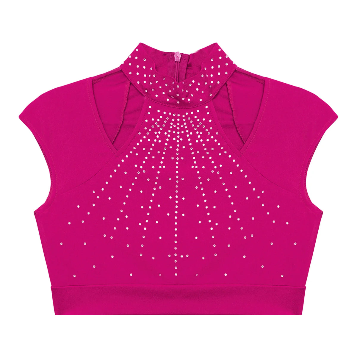 Girls Dance Crop Tops Figure Skating Modern Dance Gymnastics Stage Performance