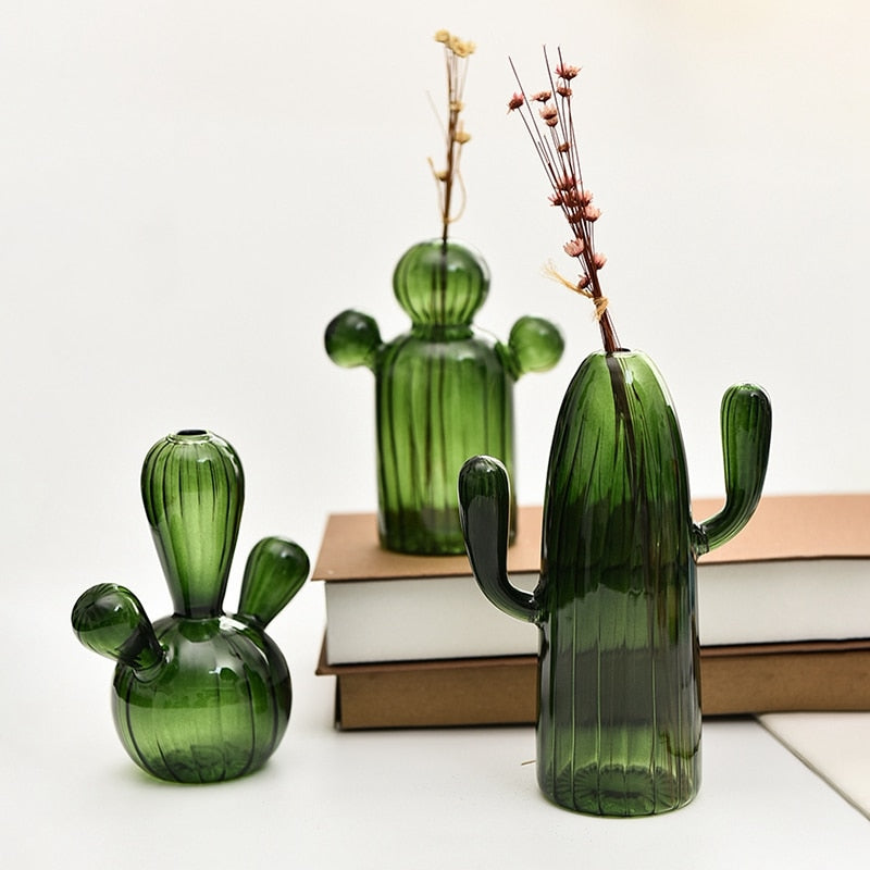 Cactus Glass Vase Hydroponics Plant Vase
