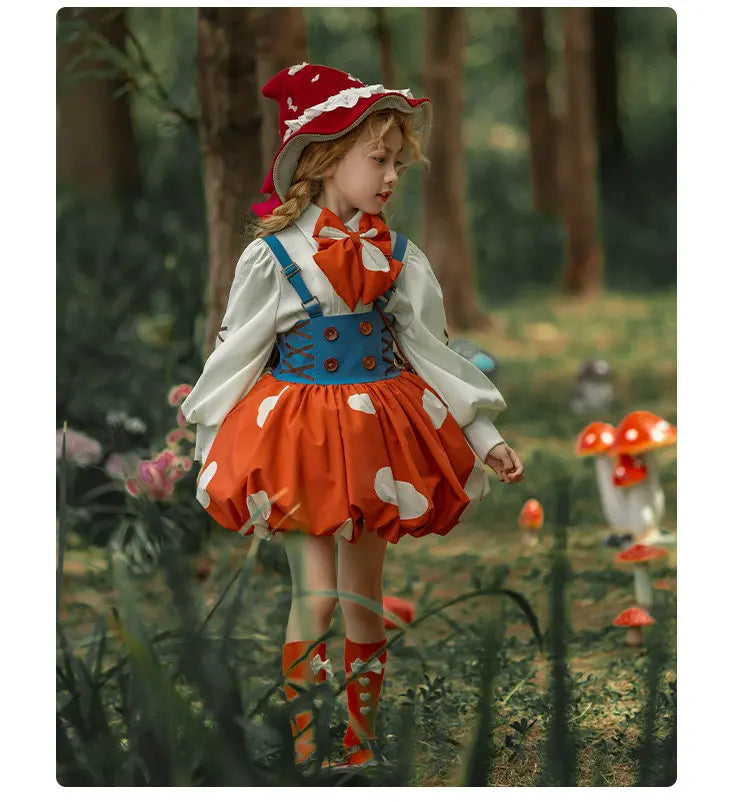 Handmade Little Red Mushroom Costume Set