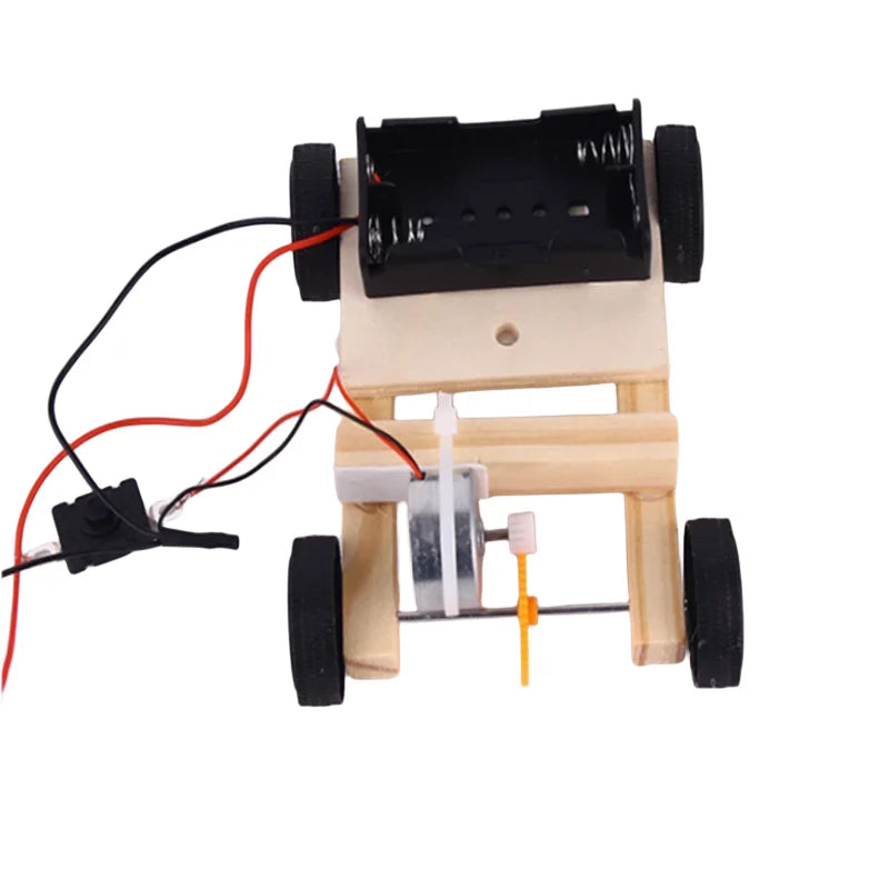 DIY Kids Wooden Solar Car Model Kit Toy Science Experimental Education Games
