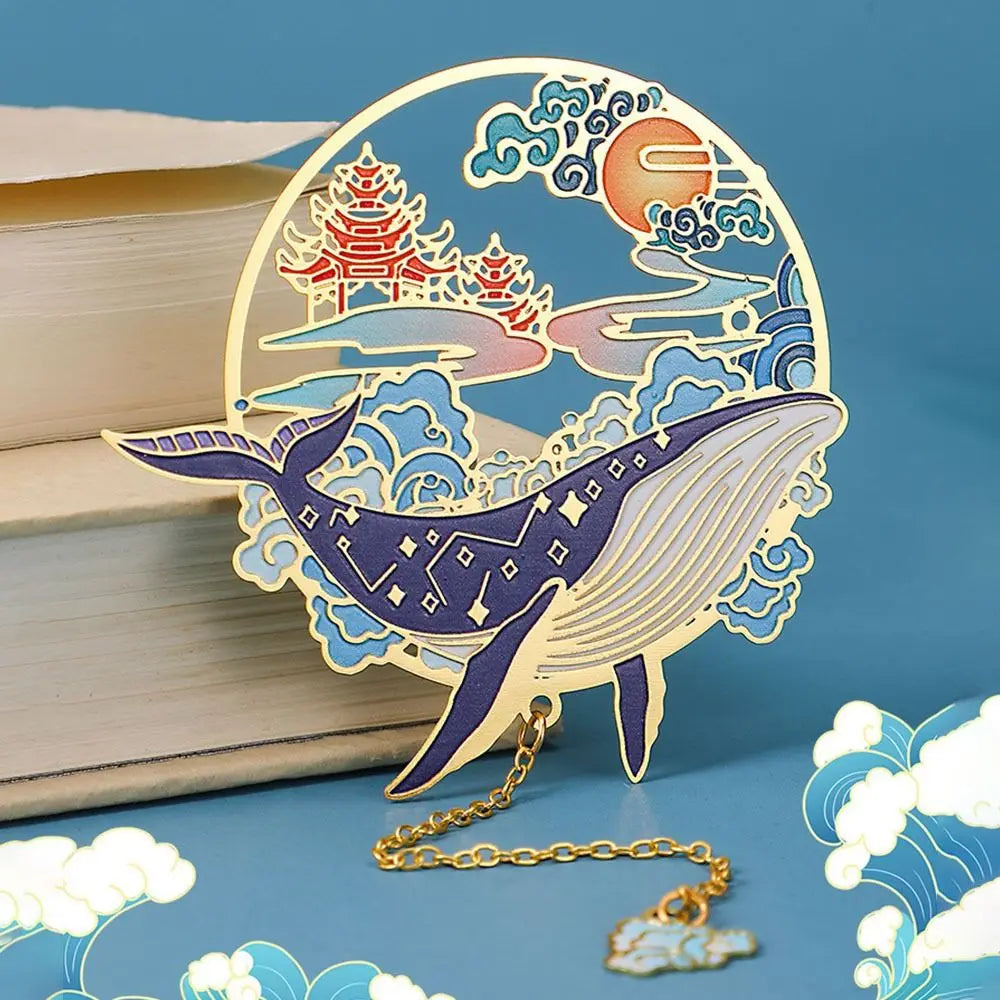 Whale Brass Bookmark For the Book Lovers