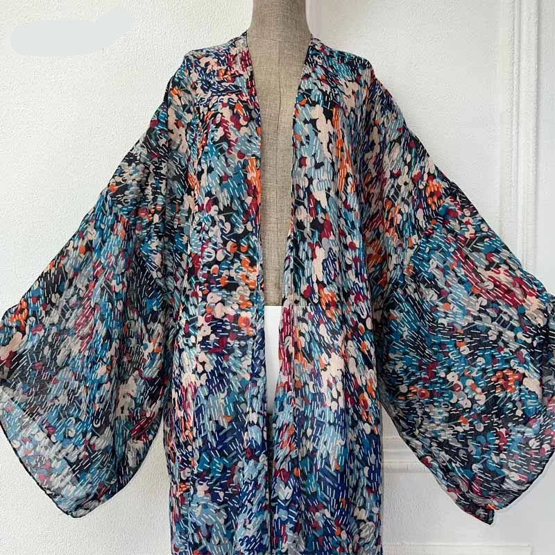 Monet's Cover Up Boho Long Kimono Duster