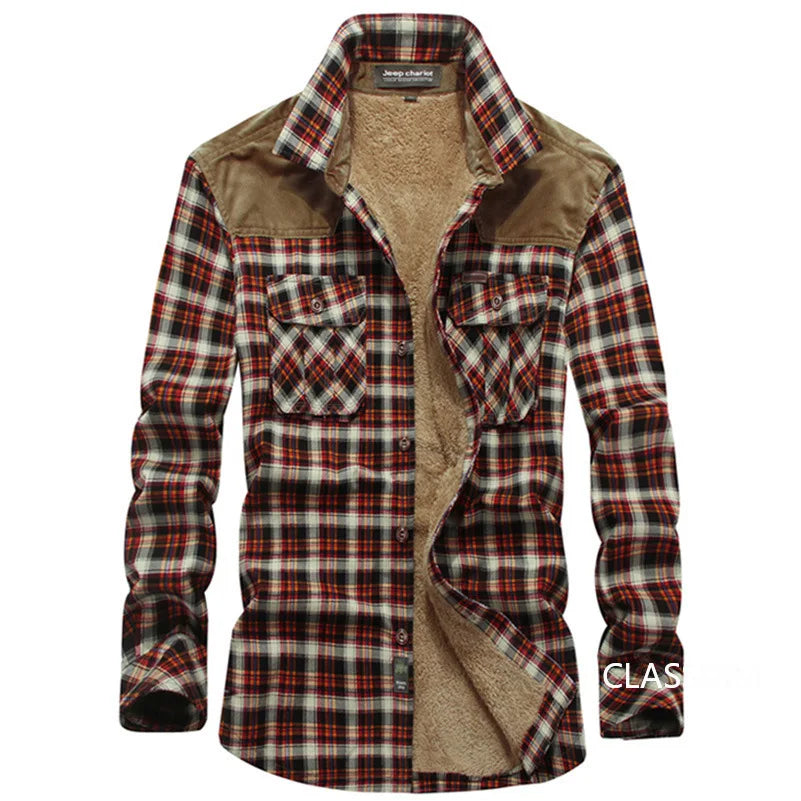 Woodsman Plaid Fleece Shirts Lightweight Jackets