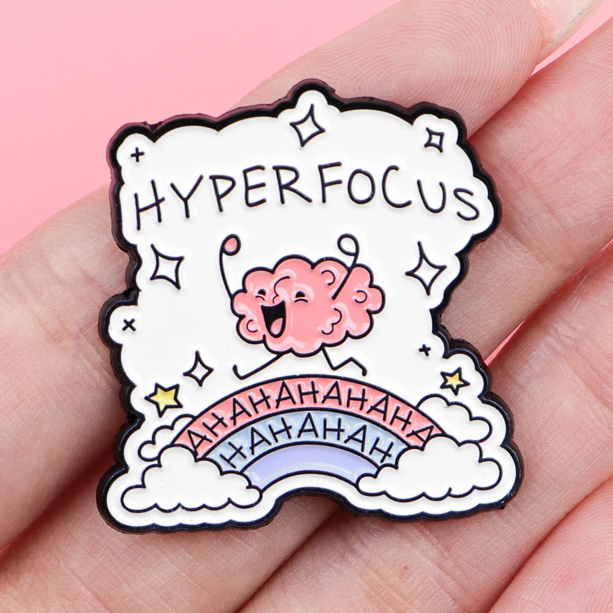 Neurodiverse Super Power Hyper Focus Enamel Lapel Pins Badge