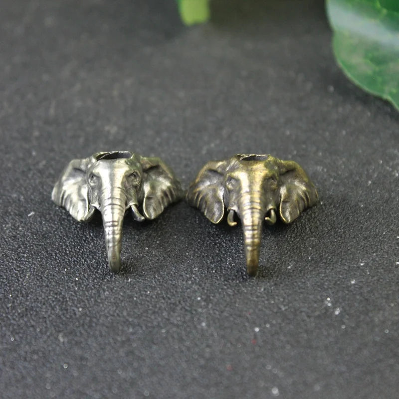 Elephant Head Brass Paracord Beads Lanyard Dreadlock Beard Bead