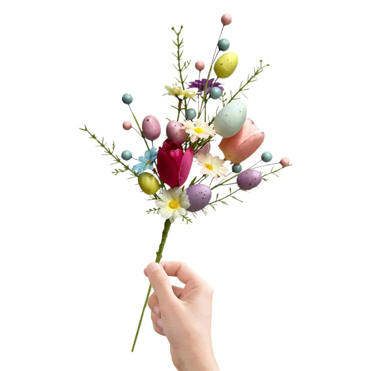Easter Egg Stem Decorative Berries Floral Pick Bouquet