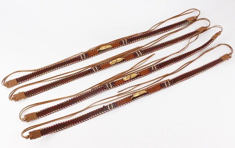 Golden Feather Hat Bands Hand-Wound Hat Belt