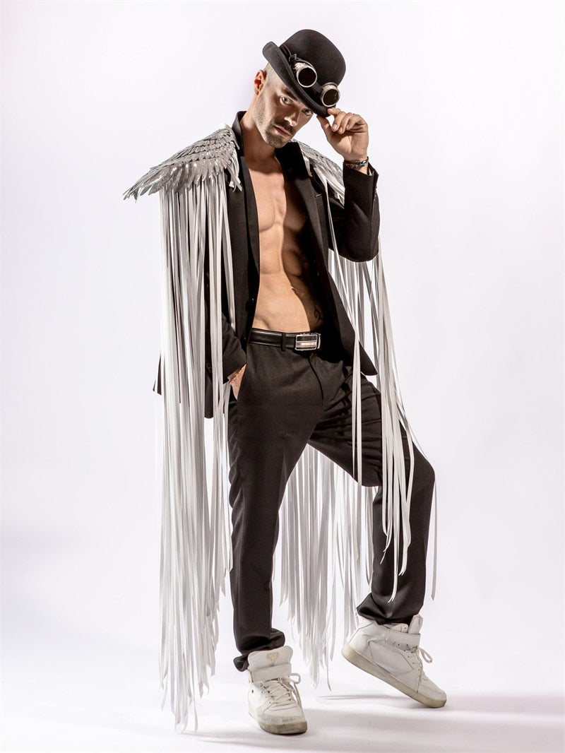 Lassiter's Sequins Long Tassel Wings Unisex Party Cape