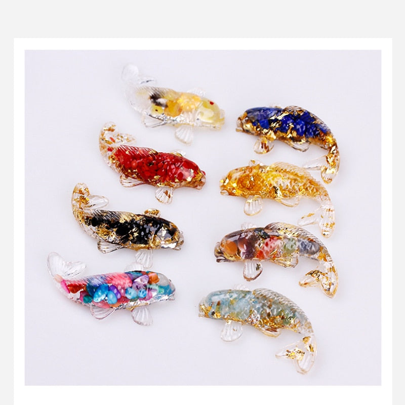 Pretty Koi Fish Ornaments Natural Crystal Decor