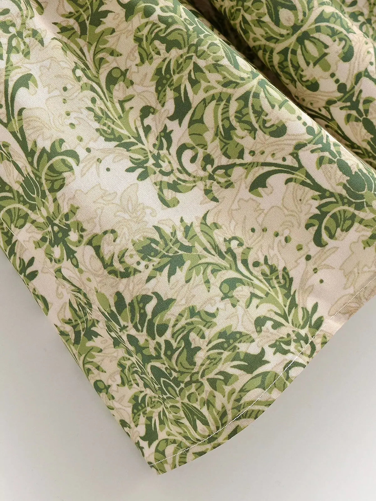Teresa's Green Floral Long Sleeve Midi Dress
