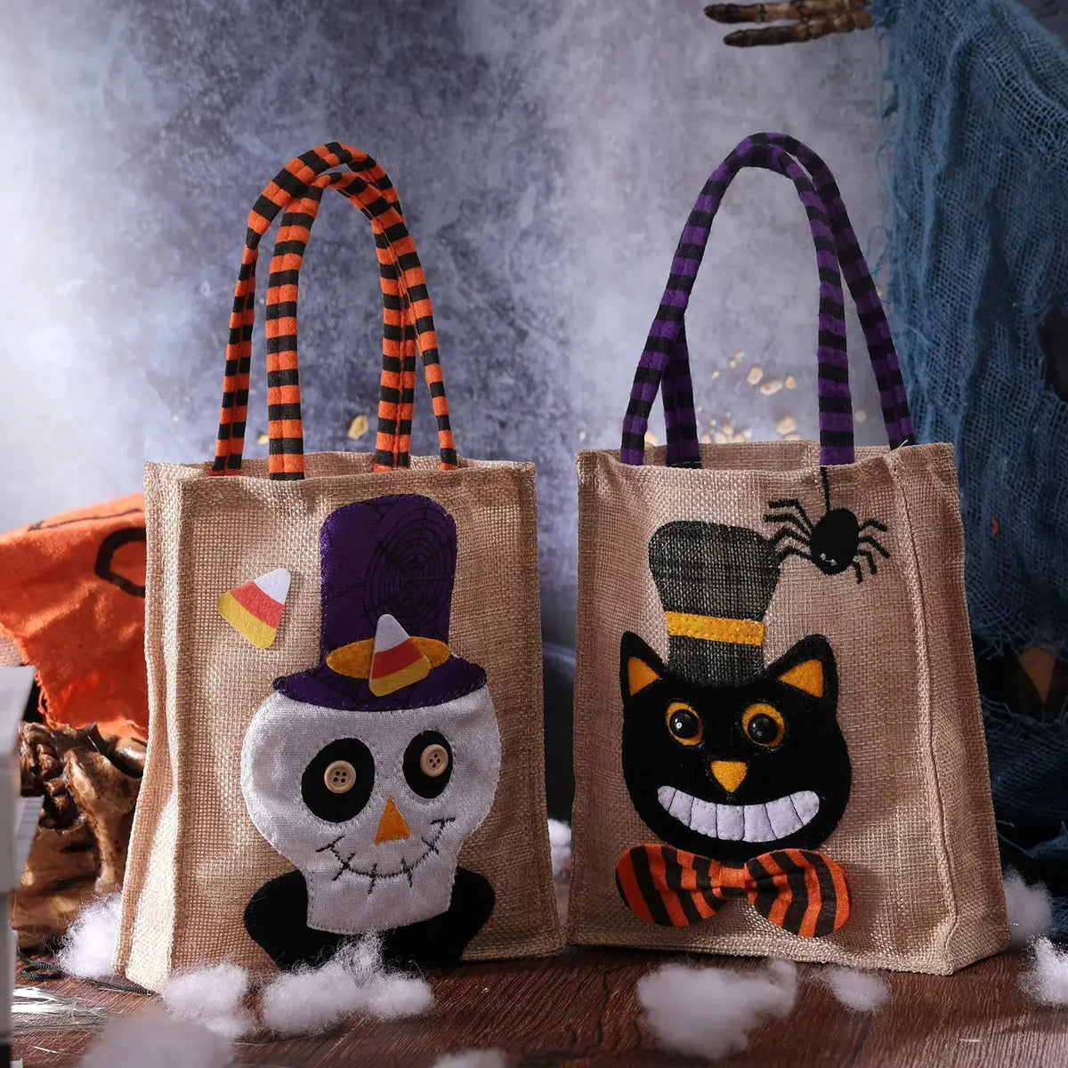 Hessian Halloween Candy Treat Bags