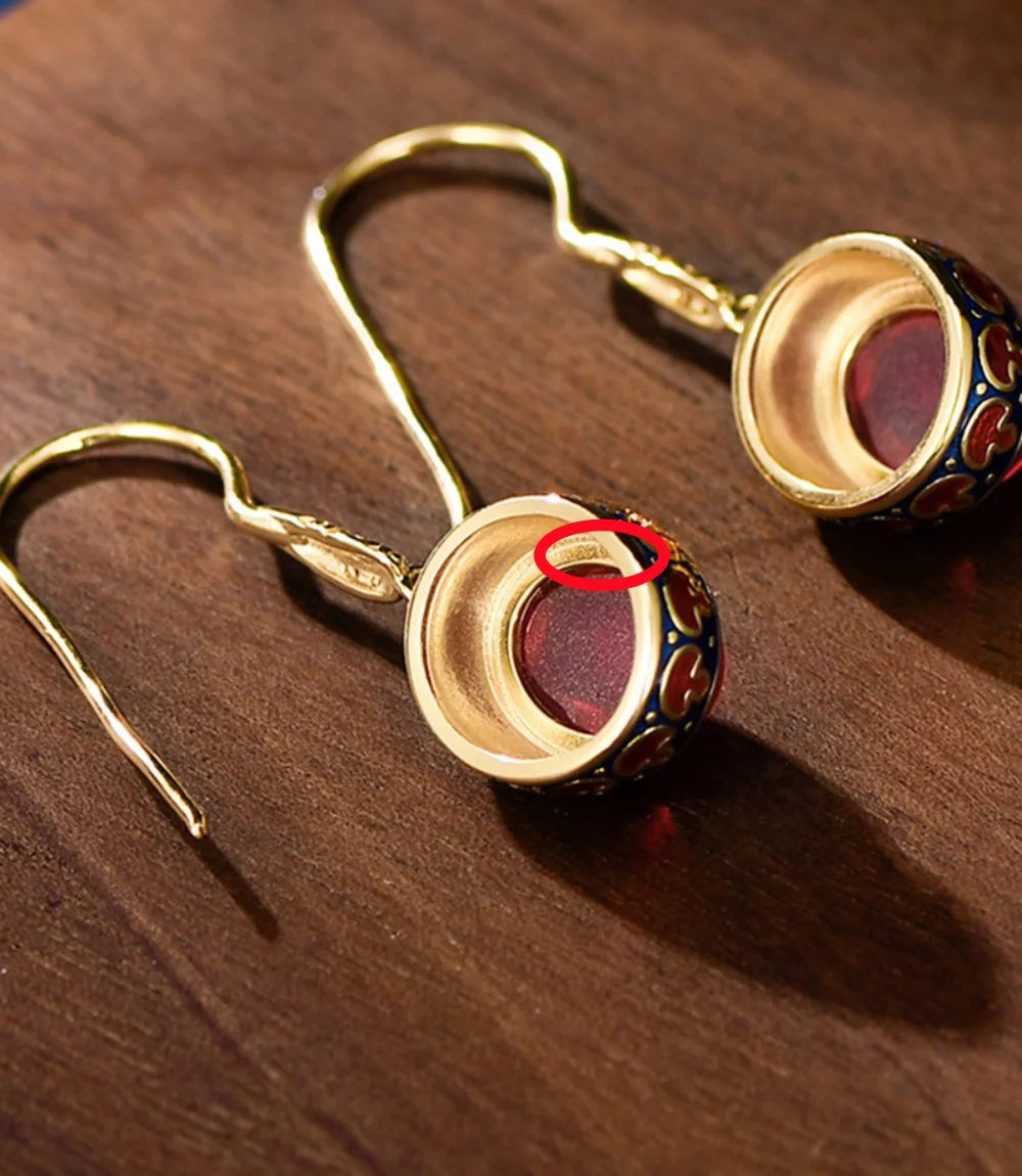 Carmellia's Corundum Enamel Matching Jewellery 925 Sterling Silver Ring, Earrings, Necklace