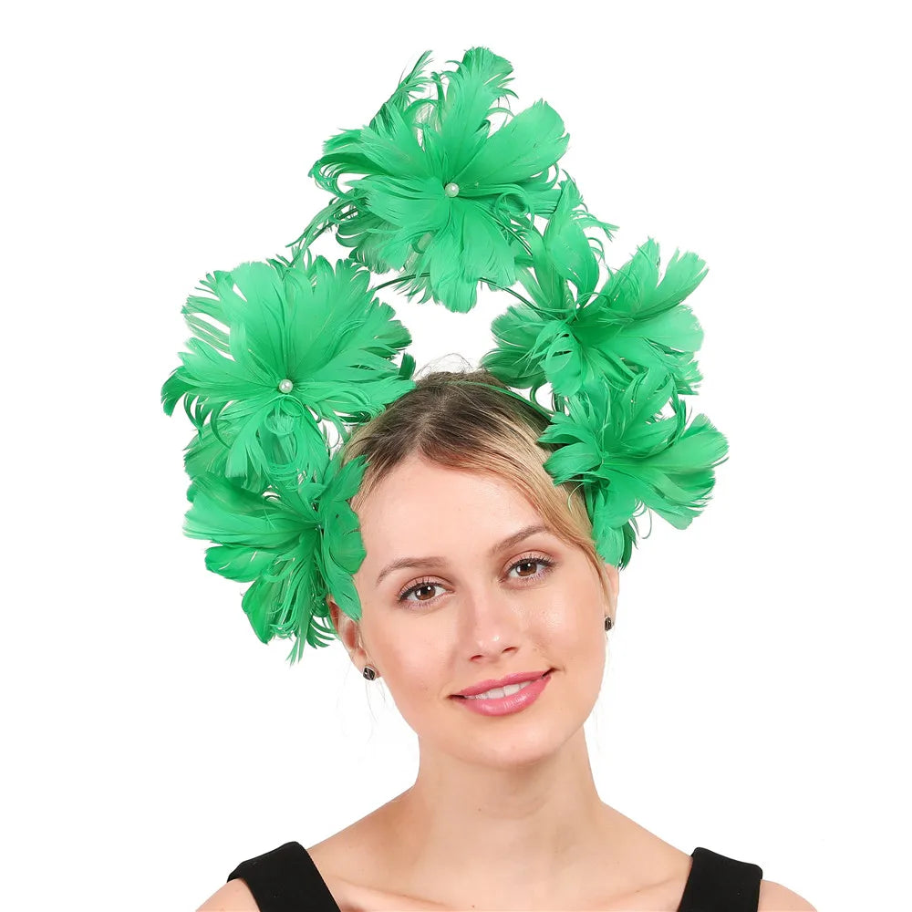 Feather Flower Fascinator Millinery 13 Colours