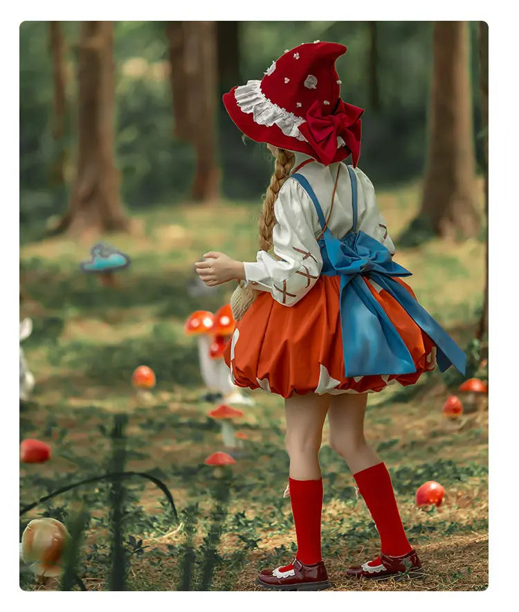 Handmade Little Red Mushroom Costume Set