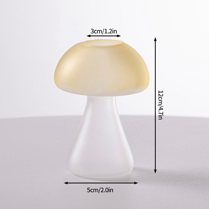 Mushroom Glass Vase Plant Hydroponic Terrarium Vase