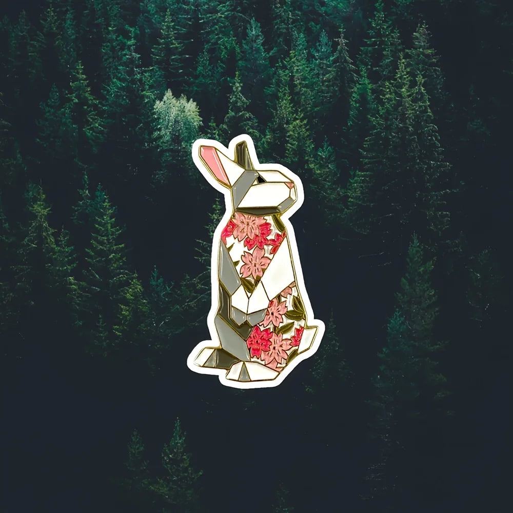 Origami Rabbit Enamel Pin