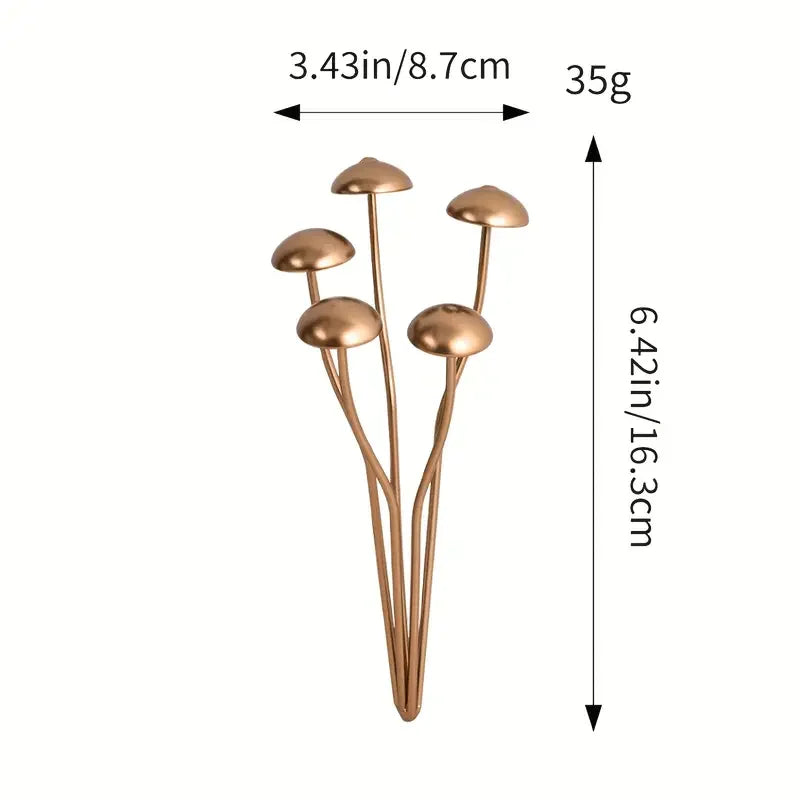 Mini Metal Mushrooms Decorative Garden Stakes