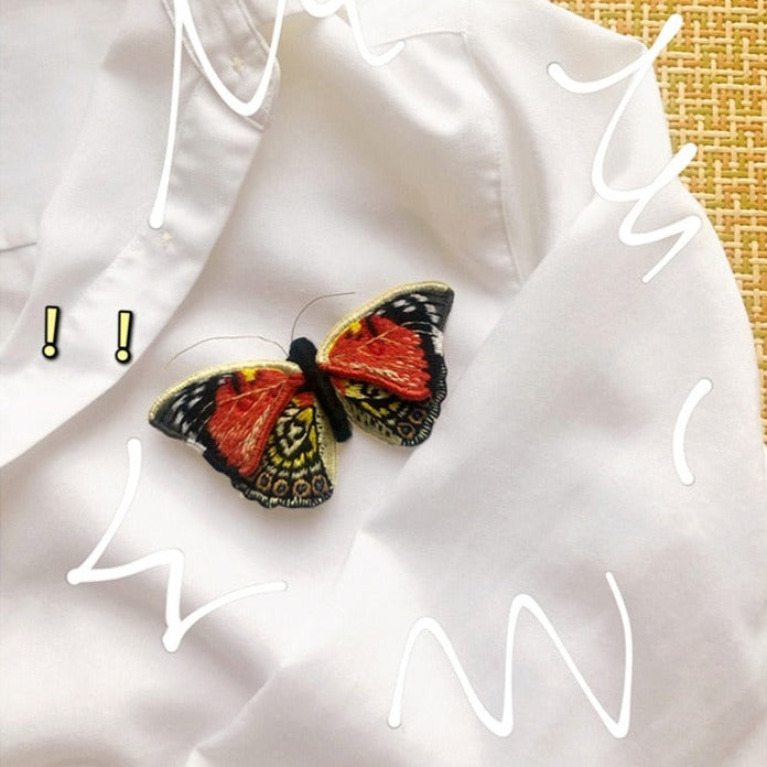 Beginner Butterfly Embroidery Kits With Hoop DIY Brooch Embroidery Kit