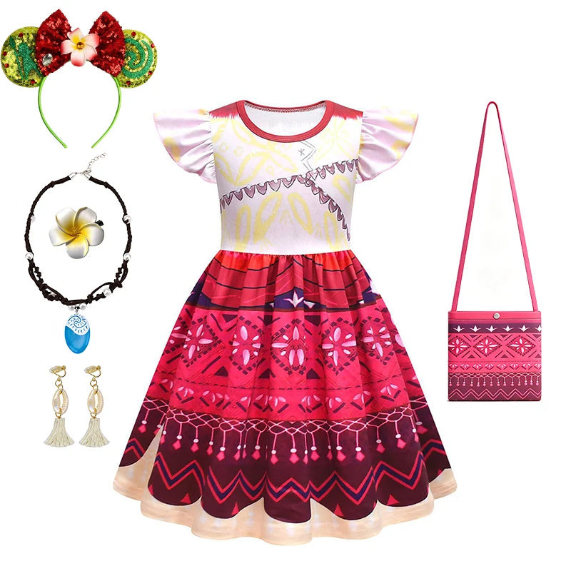Princess Moana Little Girl Fancy Dress Halloween Cosplay Book Week Children's Costume