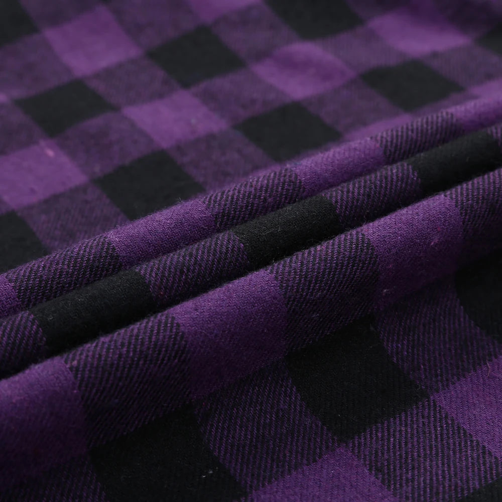 Woodsman Slim-fit Brushed Flannel Plaid Shirts 13 Colours