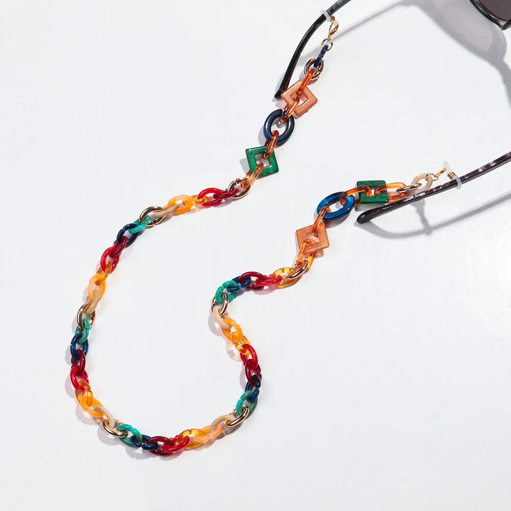 Resin Acrylic Glasses Chain Funky Sunglasses Accessories