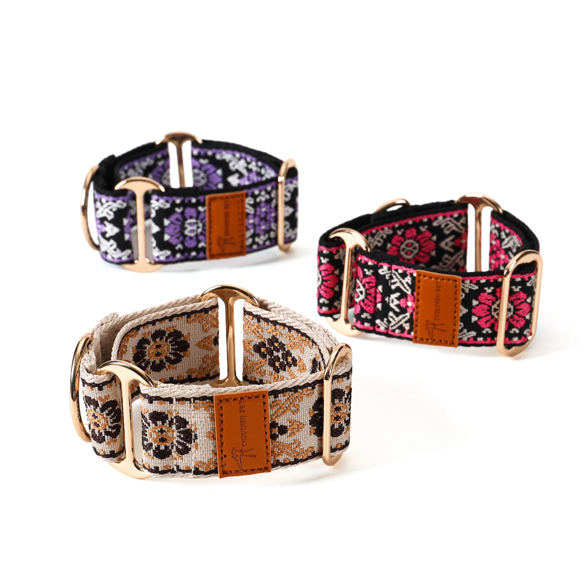 Embroidered Pet Collar Adjustable Small-Large Dog Accessories