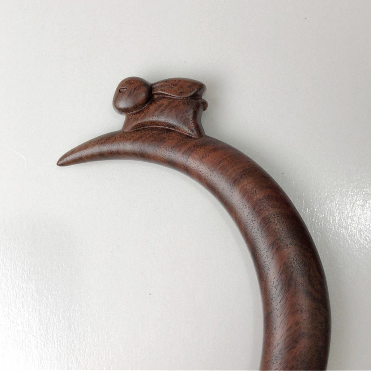 Wooden Hair Sticks Moon Shaped Cute Rabbit Designs Handmade Hair Accessory