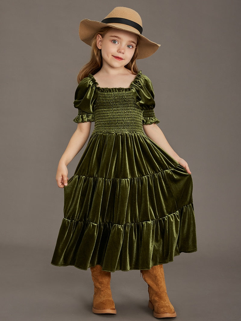 Girls Velvet Photoshoot Dresses