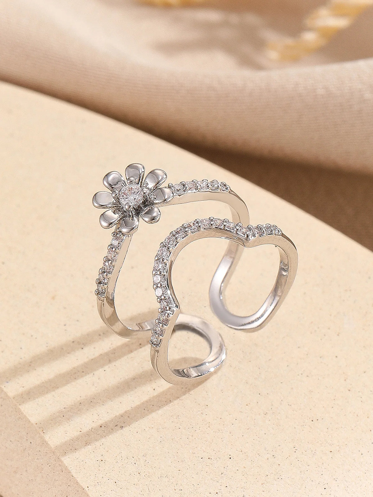 Zircon Nail Jewellery Wearable Art Finger Tip Rings
