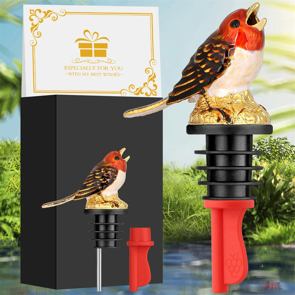 Singing Bird 2-In-1 Wine Bottle Pourer and Stopper